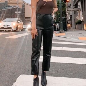 Aritzia command leather pants size 4